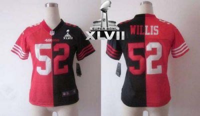 Jerseys Factory Cheap Nike 49ers #52 Patrick Willis Black/Red Su