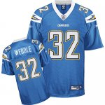 Jerseys Factory Cheap Chargers #32 Eric Weddle Light Blue Stitch