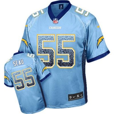Jerseys Factory Cheap Nike Chargers #55 Junior Seau Electric Blu