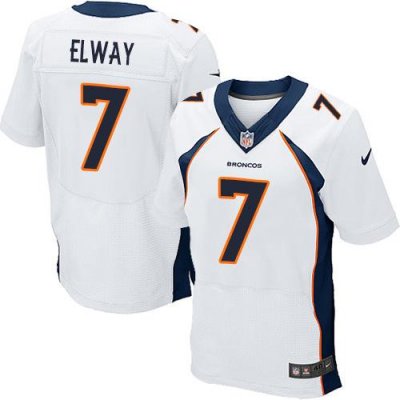 Jerseys Factory Cheap Nike Broncos #7 John Elway White Men's Sti