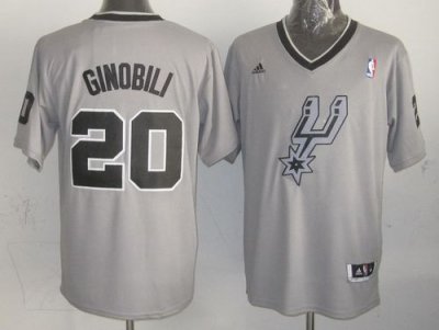 Jerseys Factory Cheap Spurs #20 Manu Ginobili Grey 2013 Christma