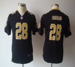 Jerseys Factory Cheap Nike Saints #28 Mark Ingram Black Team Col