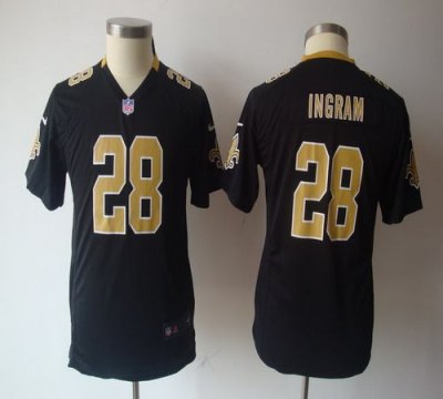 Jerseys Factory Cheap Nike Saints #28 Mark Ingram Black Team Col