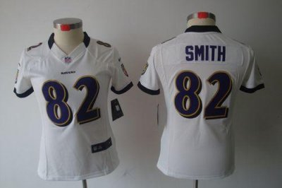 Jerseys Factory Cheap Nike Ravens #82 Torrey Smith White Women's