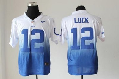Jerseys Factory Cheap Nike Colts #12 Andrew Luck Royal Blue/Whit