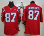 Jerseys Factory Cheap Nike Patriots #87 Rob Gronkowski Red Alter