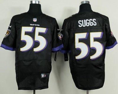 Jerseys Factory Cheap Nike Ravens #55 Terrell Suggs Black Altern
