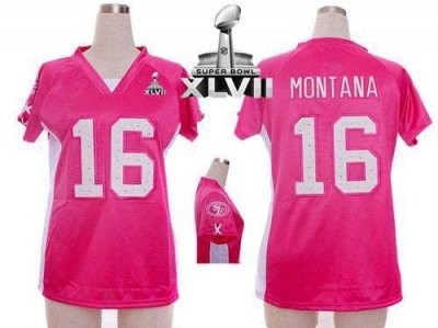 Jerseys Factory Cheap Nike 49ers #16 Joe Montana Pink Draft Him