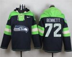 Jerseys Factory Cheap Nike Seahawks #72 Michael Bennett Steel Bl