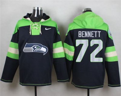 Jerseys Factory Cheap Nike Seahawks #72 Michael Bennett Steel Bl