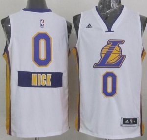 Jerseys Factory Cheap Lakers #0 Nick Young White 2014-15 Christm