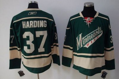 Jerseys Factory Cheap Wild #37 Josh Harding Embroidered Green NH