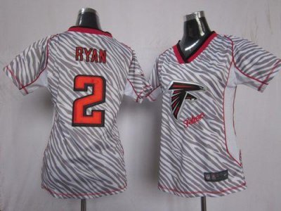 Jerseys Factory Cheap Nike Falcons #2 Matt Ryan Zebra Women's Em