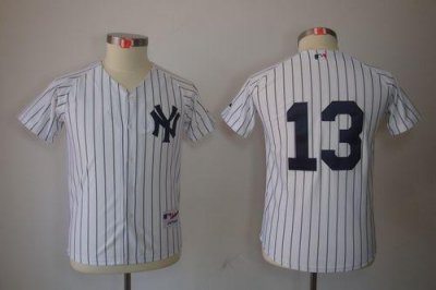 Jerseys Factory Cheap Yankees #13 Alex Rodriguez Embroidered Whi