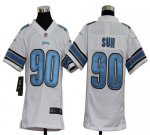 Jerseys Factory Cheap Nike Lions #90 Ndamukong Suh White Youth E
