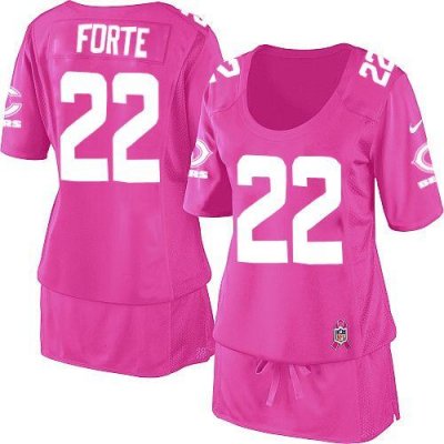 Jerseys Factory Cheap Nike Bears #22 Matt Forte Pink Women's Bre