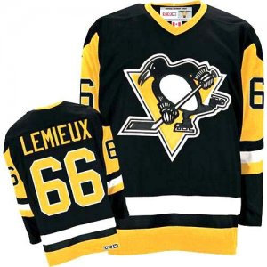 Jerseys Factory Cheap Penguins #66 Mario Lemieux Black CCM Throw