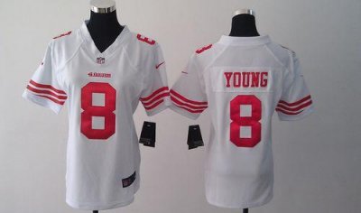 Jerseys Factory Cheap Nike 49ers #8 Steve Young White Women's Em