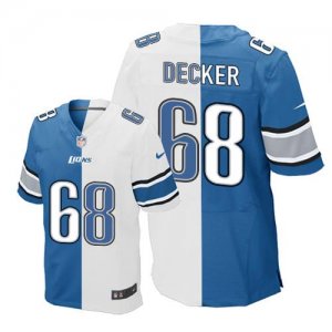 Jerseys Factory Cheap Nike Lions #68 Taylor Decker Blue/White Me