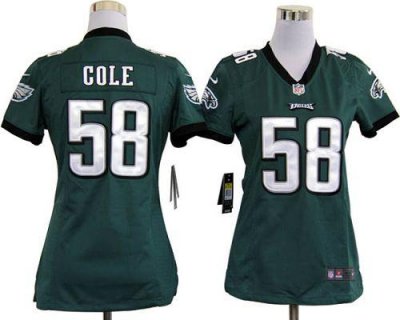 Jerseys Factory Cheap Nike Eagles #58 Trent Cole Midnight Green