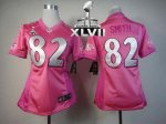 Jerseys Factory Cheap Nike Ravens #82 Torrey Smith Pink Super Bo