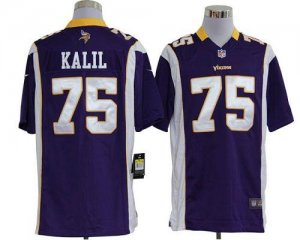 Jerseys Factory Cheap Nike Vikings #75 Matt Kalil Purple Team Co
