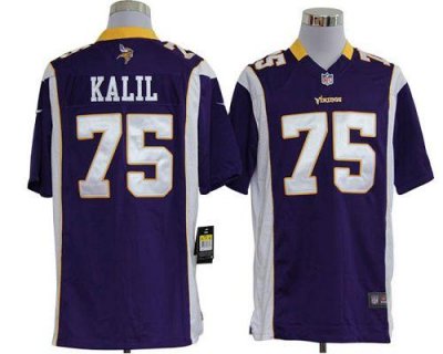 Jerseys Factory Cheap Nike Vikings #75 Matt Kalil Purple Team Co
