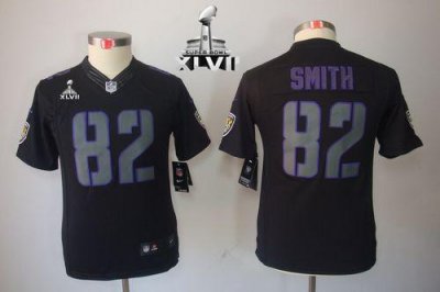 Jerseys Factory Cheap Nike Ravens #82 Torrey Smith Black Impact