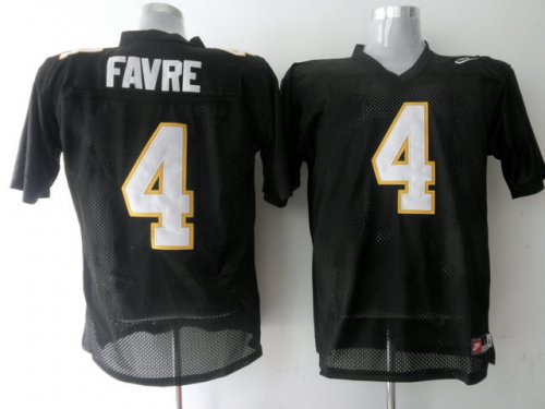 Jerseys Factory Cheap Golden Eagles #4 Brett Favre Black Embroid
