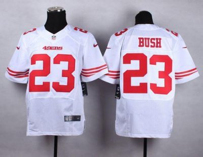 Jerseys Factory Cheap Nike 49ers #23 Reggie Bush White Men's Sti