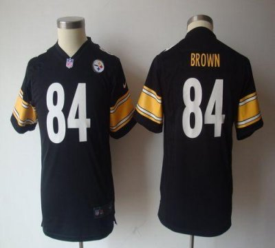 Jerseys Factory Cheap Nike Steelers #84 Antonio Brown Black Team