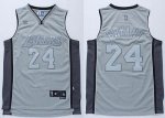Jerseys Factory Cheap Lakers #24 Kobe Bryant Stitched Grey Anniv