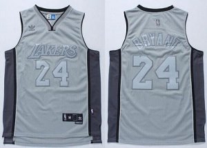 Jerseys Factory Cheap Lakers #24 Kobe Bryant Stitched Grey Anniv