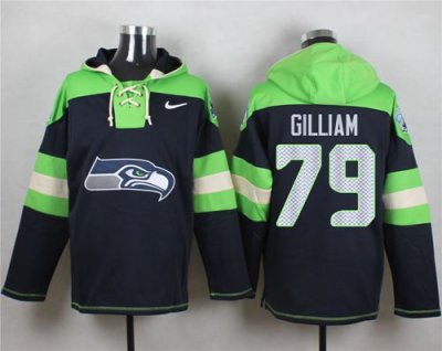 Jerseys Factory Cheap Nike Seahawks #79 Garry Gilliam Steel Blue