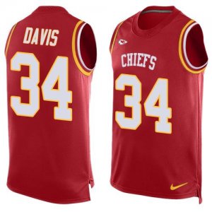 Jerseys Factory Cheap Nike Chiefs #34 Knile Davis Red Team Color