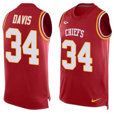 Jerseys Factory Cheap Nike Chiefs #34 Knile Davis Red Team Color