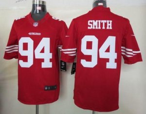 Jerseys Factory Cheap Nike 49ers #94 Justin Smith Red Team Color