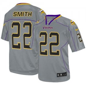 Jerseys Factory Cheap Nike Vikings #22 Harrison Smith Lights Out