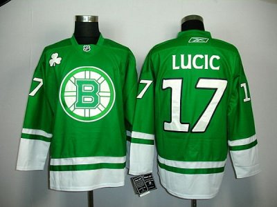Jerseys Factory Cheap Bruins #17 Milan Lucic Green St. Patty's D