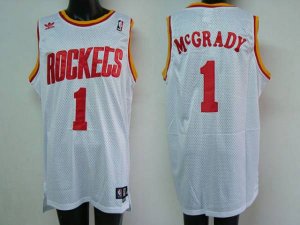 Jerseys Factory Cheap Rockets #1 Tracy McGrady Embroidered White