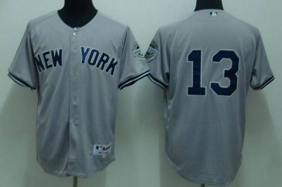 Jerseys Factory Cheap Yankees #13 Alex Rodriguez Embroidered Gre