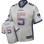 Jerseys Factory Cheap Nike Patriots #5 Tim Tebow Grey Men's Embr