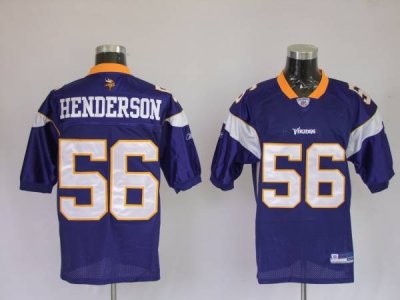 Jerseys Factory Cheap Vikings #56 E.J. Henderson Purple Stitched