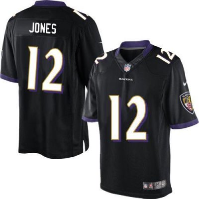 Jerseys Factory Cheap Nike Ravens #12 Jacoby Jones Black Alterna