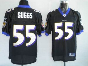 Jerseys Factory Cheap Ravens #55 Terrell Suggs Black Stitched NF