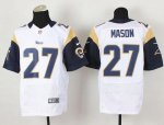 Jerseys Factory Cheap Nike Rams #27 Tre Mason White Men's Stitch