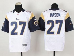 Jerseys Factory Cheap Nike Rams #27 Tre Mason White Men's Stitch