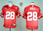 Jerseys Factory Cheap Badgers #28 Montee Ball Red Rose Bowl Game