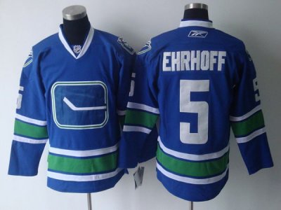 Jerseys Factory Cheap Canucks #5 Christian Ehrhoff Blue Third Em