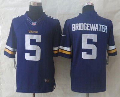 Jerseys Factory Cheap Nike Vikings #5 Teddy Bridgewater Purple T